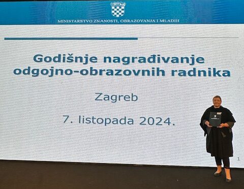 Nastavnica Ružica Lončar izabrana u 513 najuspješnijih odgojno – obrazovnih djelatnika u šk.god. 2023./2024.