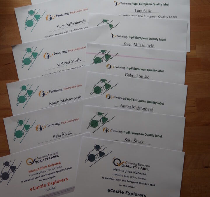 Uspjeh eTwinning projekta „eCastle Explorers“ – dvostruko priznanje kvaliteti